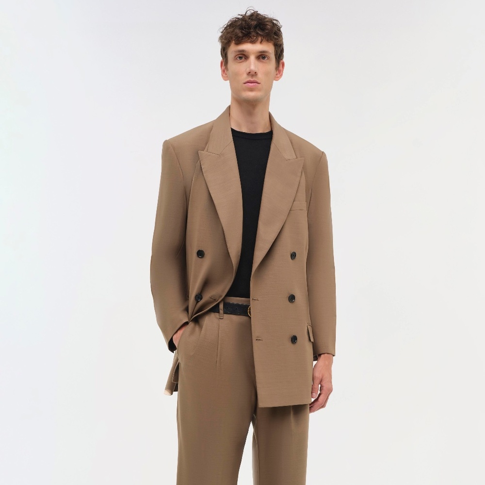 SIMKHAI George Oversized Double-Breasted Sport Jacket